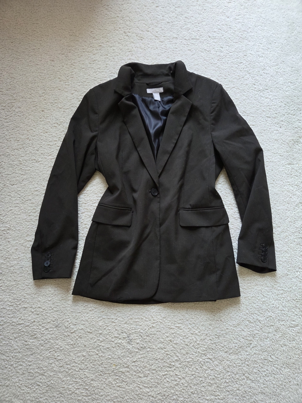H&M Black Women's Single-Button Blazer